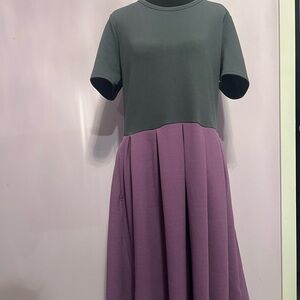 LuLaRoe Charcoal and Lavender Dress
